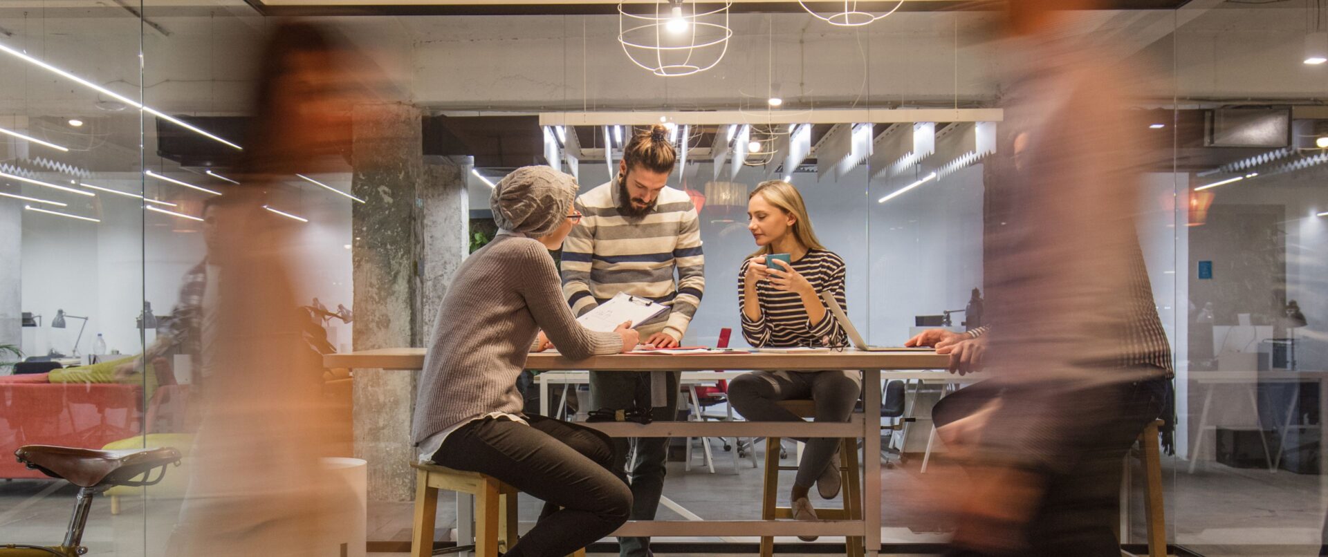people working in an office setting