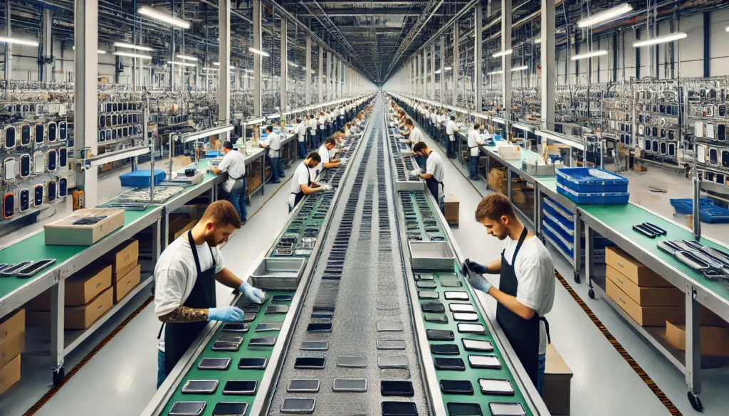 a kitting line for mobile device refurbishment