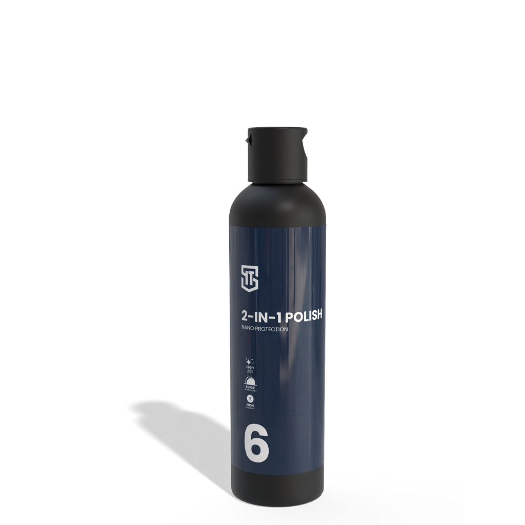 A bottle of Shieldit Innovations 2-in-1 Polish