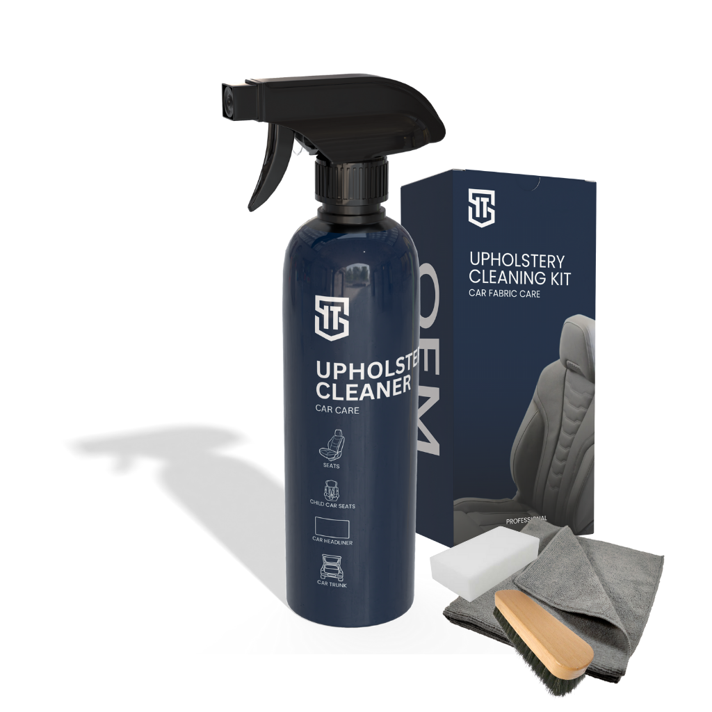 A bottle of Shieldit Innovations Upholstery Cleaner